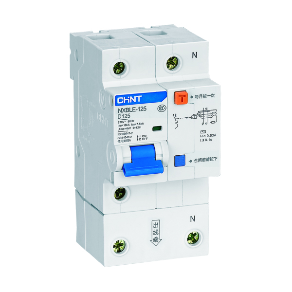 Chint original NXBLE-125 RCBO 1P+N 2P 3P 3P+N 4P C80 C100 C125 CHNT Residual Current 0perated Circuit Breaker