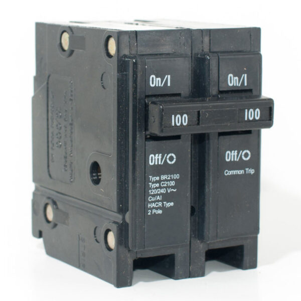 Type BR BR220 BR230 BR240 BR250 BR260 BR270 BR280 BR290 BR2100 BR2125 2 Pole 20 30 50 60 100 Amp Plug on Type BR Circuit Breaker