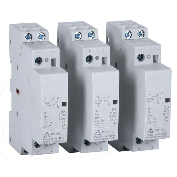 iCT 1P 2P 3P 4P 16A 20A 25A 40A 63A 100A 12V 24V 36V 48V 110V 220V 380V AC DC DIN Rail mount Household Modular Contactor