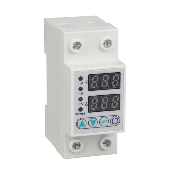 1P+N 40A 63A Single Phase 220V 230V 240V Adjustable protector relay Auto recovery Over voltage Under voltage Protective Device