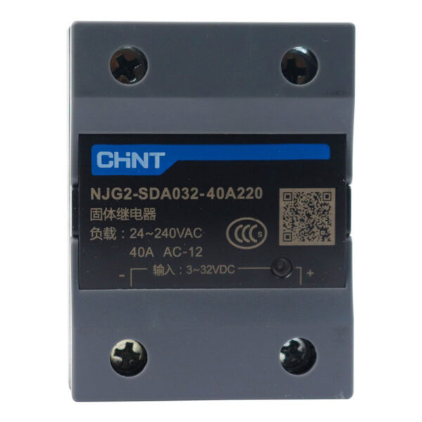 Chint NJG2 Single Phase Three Phase 25A 40A 60A 80A 100A input DC AC output AC 220V 380V DC 12V to 250V CHNT Solid State Relay