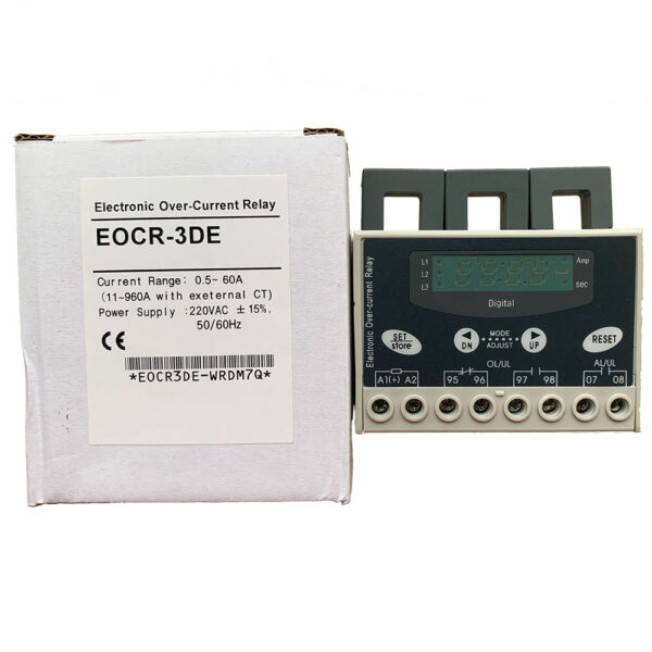 made EOCR-3DE EOCR-3EZ Electronic Over Current Relay 0.5-60A 220V EOCR AC Digital Overcurrent Relay