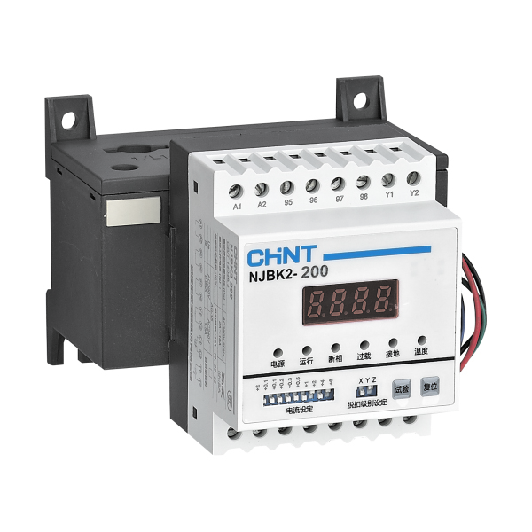 Chint original NJBK2 NJBK2-200 NJBK2-400 NJBK2-800 Overload Locked rotor Phase failure Unbalance Earthing Motor Protection Relay