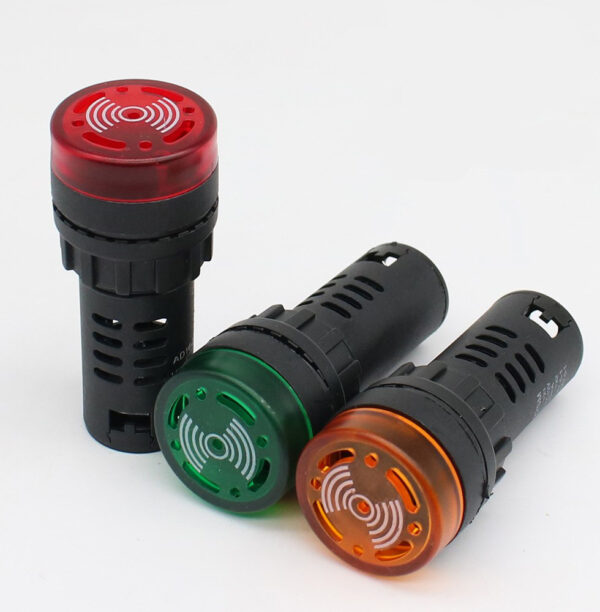 CE RoHS Red Green Yellow Colors Buzzer 22mm With Flashing LED AC110V 120V 127V AD16-22SM