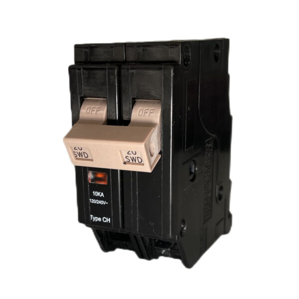 2 Pole 20 30 40 50 60 Amp CHF220 CHF230 CHF240 CHF250 CHF260 Type CHF Circuit Breaker with trip flag