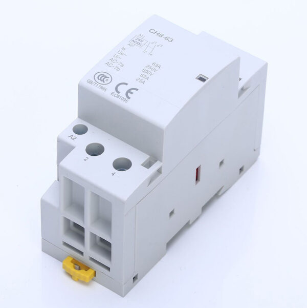 4Pole 16A 20A 25A 32A 40A 63A 12VDC 24VDC 36VDC 4P 4NO 4NC 2NO+2NC 3NO+1NC 12V 24V 220V 230V 240V AC DC coil Modular Contactor