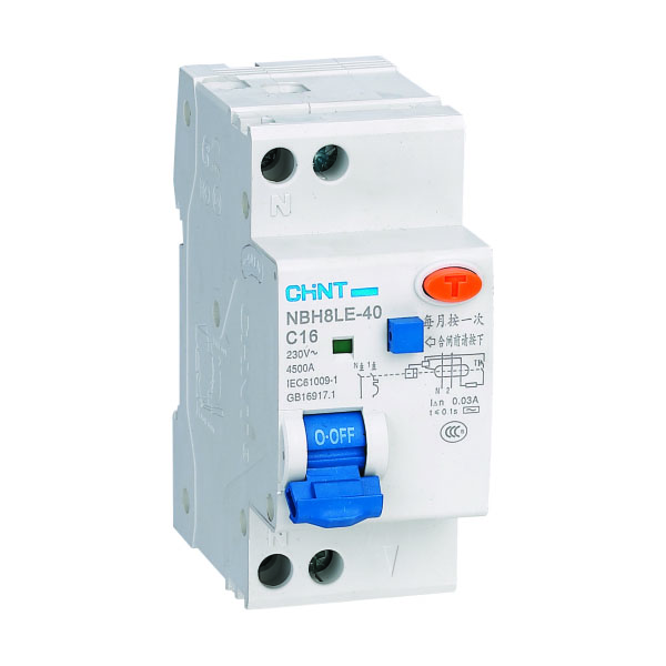 Chint original NBH8LE-40 1P+N DPN RCBO C6 C10 C16 C20 C25 C32 C40 CHNT Electronic Residual Current Operated Circuit Breaker