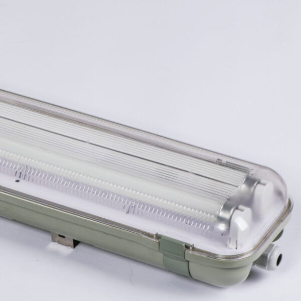 ABS PC material Triproof Light Fixture 60cm 120cm 150cm IP65 Single Double LED Fluorescent T8 Tube Waterproof Light Fixture