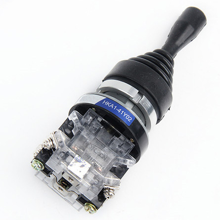 HKA1-41Y02 AC 380V 5A IP65 Maintained 30mm Fixing Hole Auto return Monolever 2 direction 2NO 2 position Latching Joystick Switch