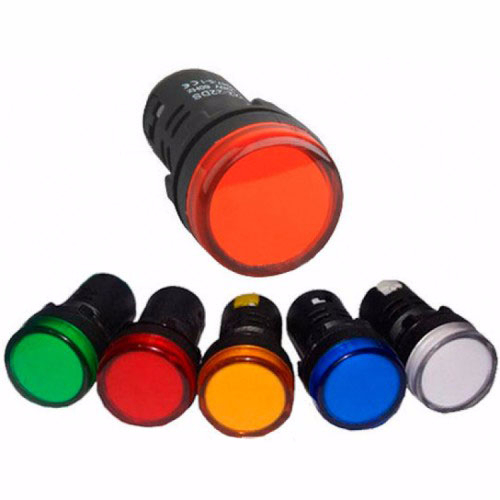 AD22-22DS LED Pilot lamp EKF AD16-22HS 6V 12V 24V 36V 48V 110V 220V 380V Red Green Blue White Yellow AD16-22DS Indicator lamp