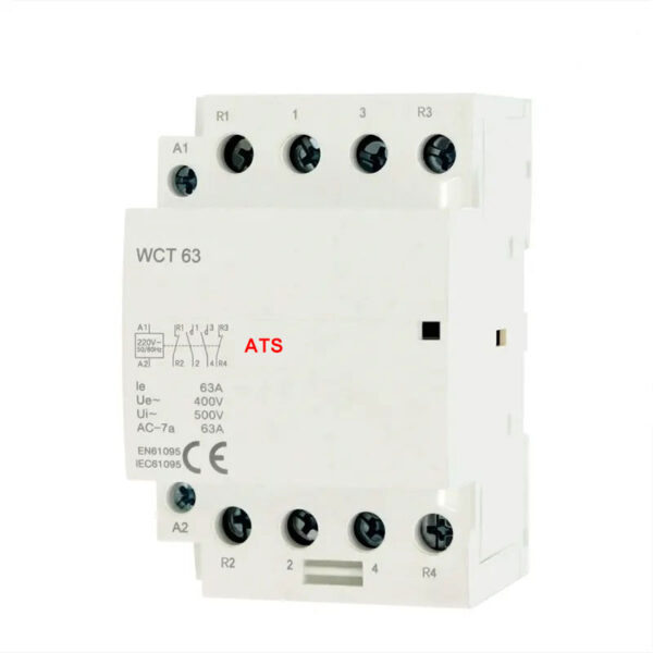 economic Automatic transfer switch 63A 100A 2NO 2NC DIN Rail mount Contactor ATS for interrupted switching between two sources