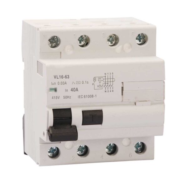 RCCB Residual Current Circuit Breaker 2 Pole 4 Pole 25A 40A 63A 6kA 10kA 2P 4P 30mA 100mA 300mA Type AC Type A RCD with CE