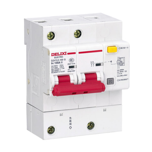 Delixi DZ47LE-125 RCBO RCD 10kA 63A 80A 100A 125A 30mA Residual Current Circuit Breaker