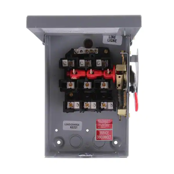 China good quality TG4321 TG4321R 3P 30A Nema type 1 Indoor Nema 3 Outdoor 3 Pole 4 Wire 240V Fusible General duty Safety switch